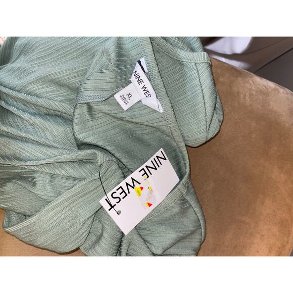 NWT $50 Nine West size XL Sage Green Long Sleeve Midi/Maxi Dress - Picture 7 of 12